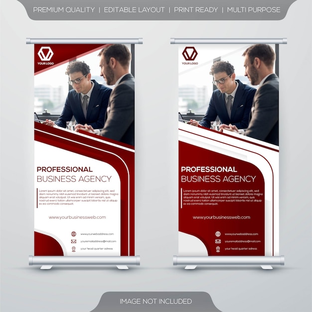 Modello di banner stand up roll business