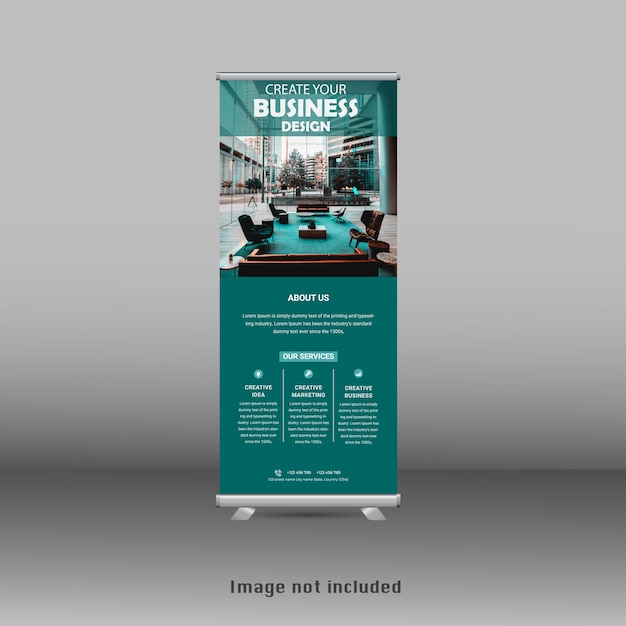 Business roll up stand new banner template