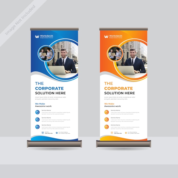 Business roll up Standee Banner Template Premium 