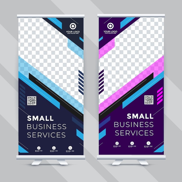 Business Roll Up Standee Design Banner Template