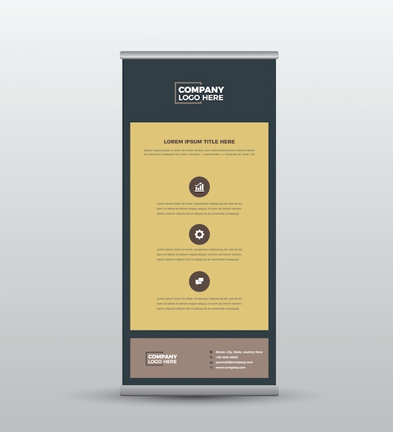 Business Roll Up Standing Banner & Poster Design