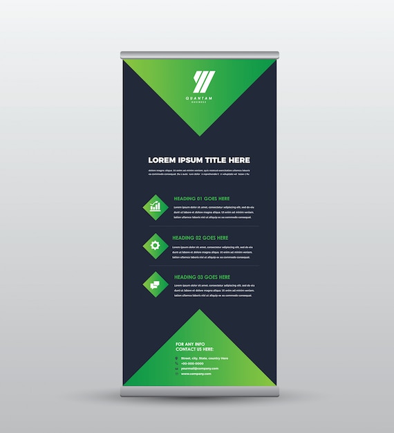 Business roll up standing banner & poster design