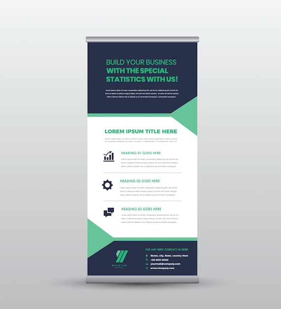 Business roll up standing banner & poster design