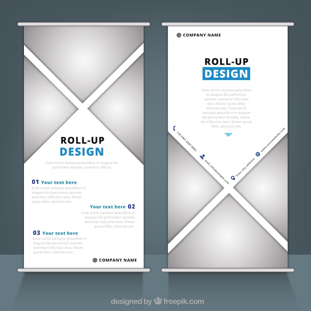 Vector business roll up template