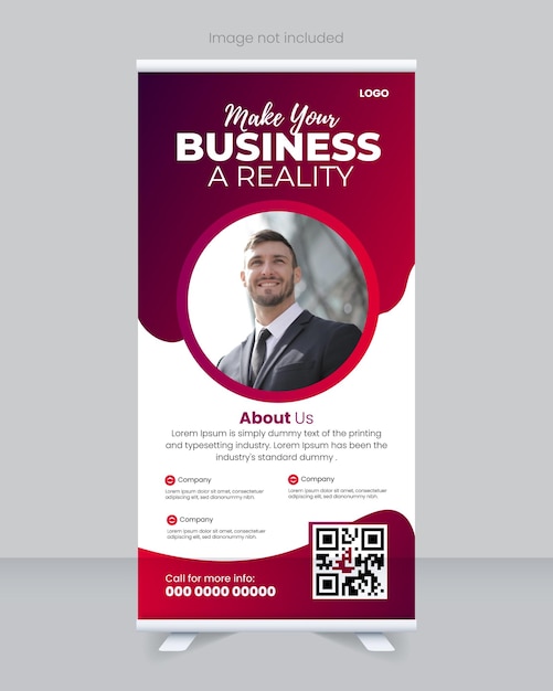 Business Rollup banner design template