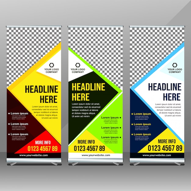 Vettore design del banner di business rollup