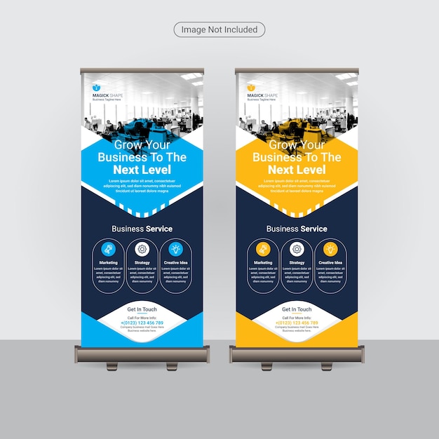 Vector business rollup banner standee business banner template