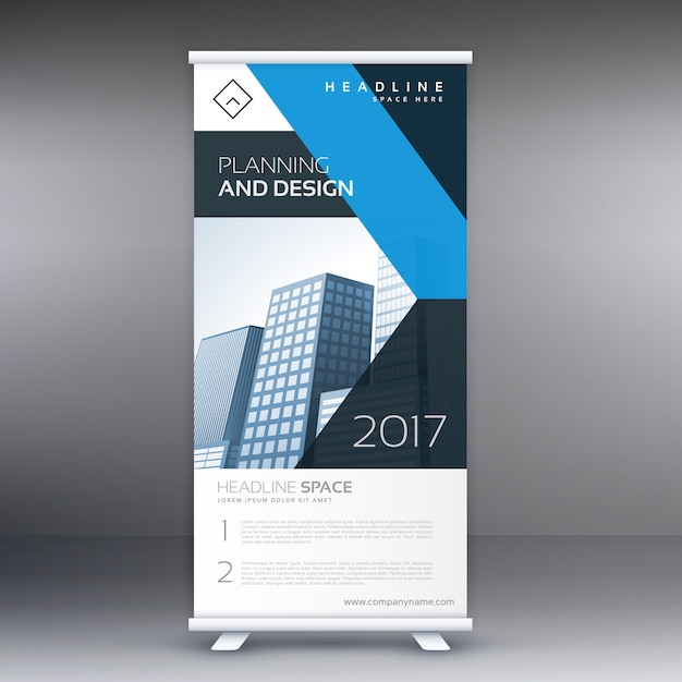 business rollup standee banner design sjabloon