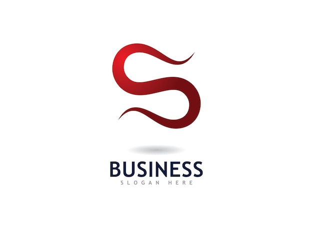 Business s lettera identità logo disegno vettoriale