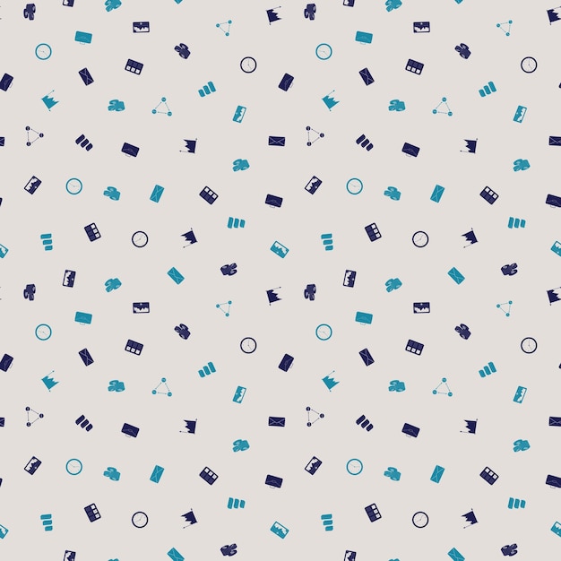 business seamless vector pattern background with thin line icons for presentation backdrop