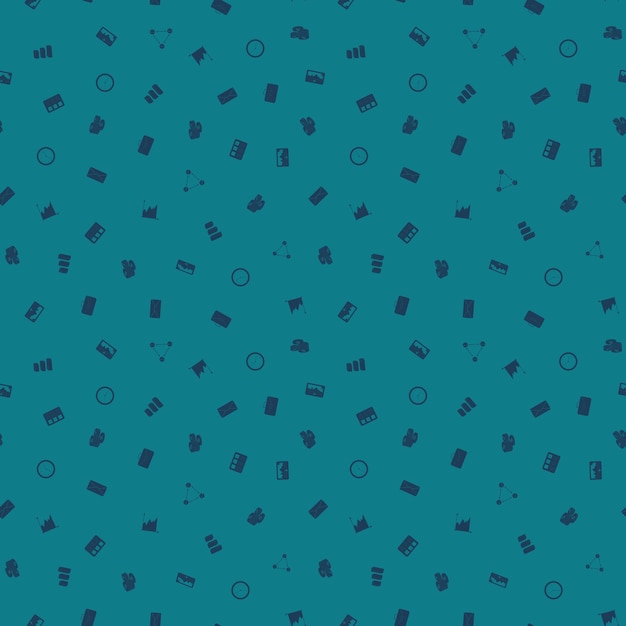 business seamless vector pattern background with thin line icons for presentation backdrop