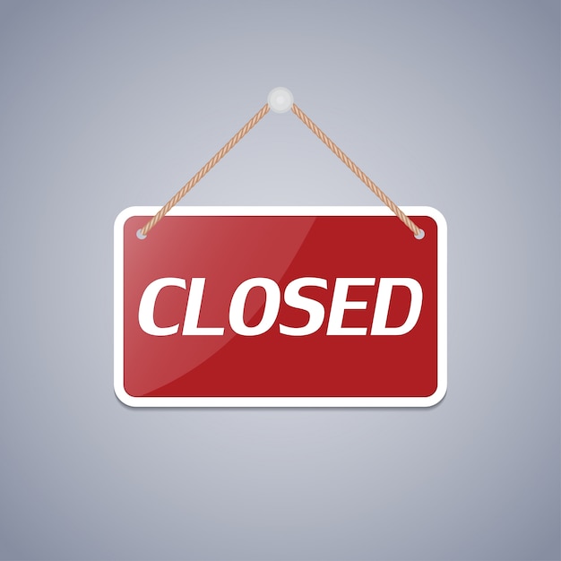 business sign closed
