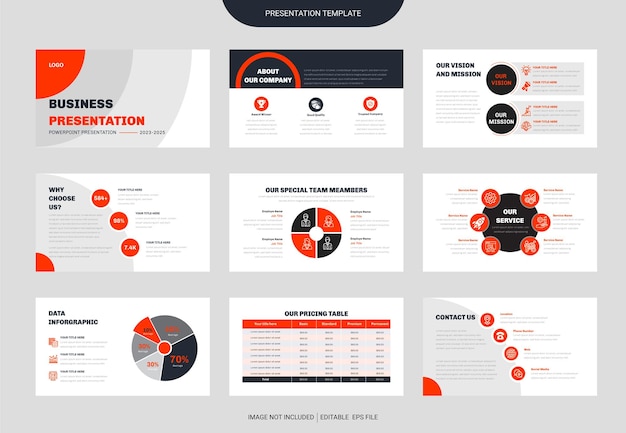 Vector business slide powerpoint presentation template