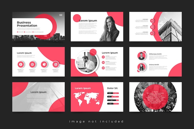 Vector business slide presentation template design