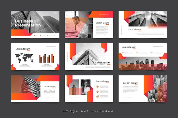 Vector business slide presentation template design