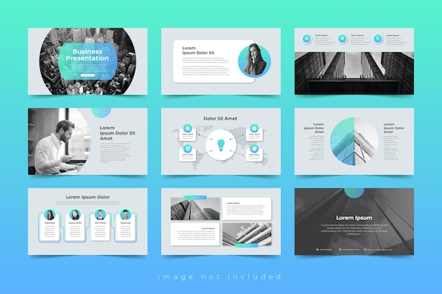 Vector business slide presentation template design