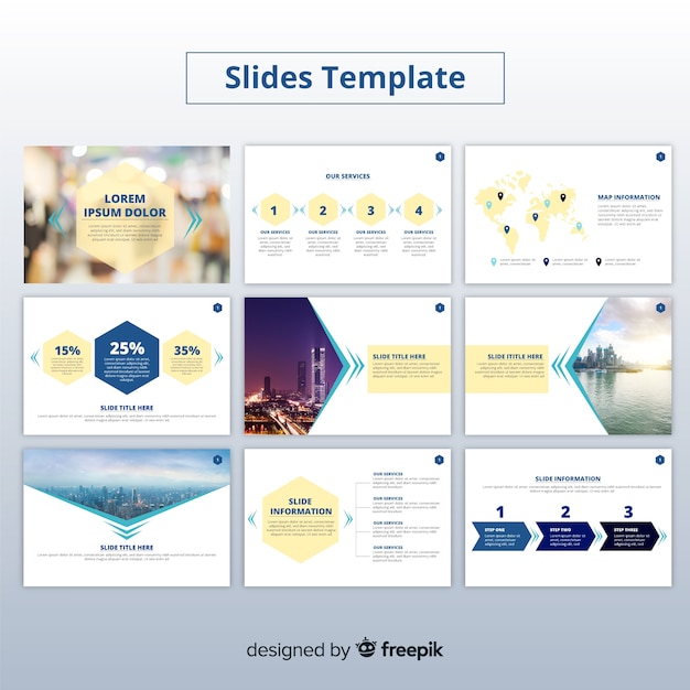 Business slide presentation template