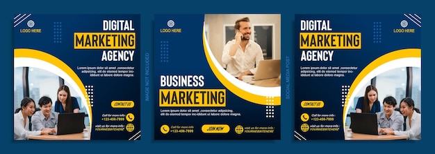 Business social media post  banner template