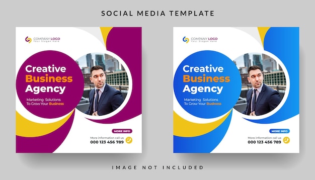 Business social media post design template vector design