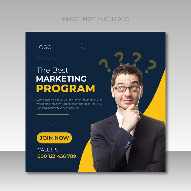 Business social media post design template or web banner design