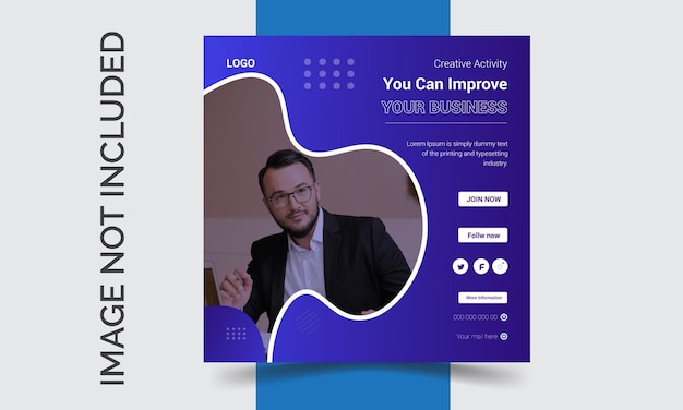 ビジネスソーシャルメディア投稿デザインテンプレート