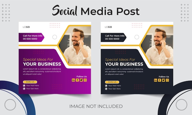 Vector business social media post and instagram post design