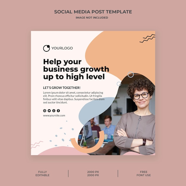 business social media post template 2