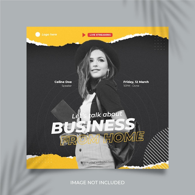 Business social media post template design premium