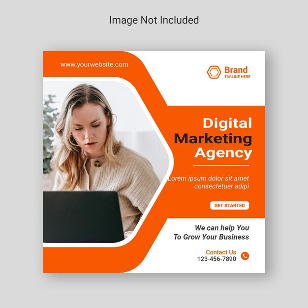 Business social media post template design