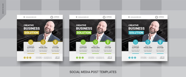 Business social media post template design