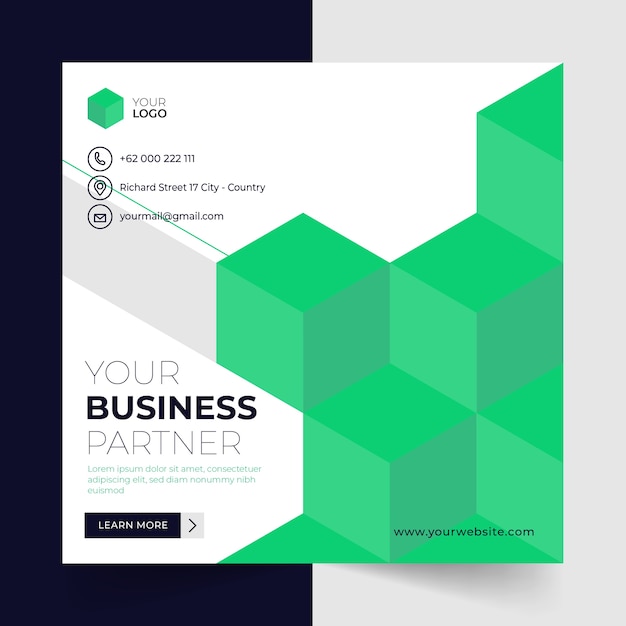 Vector business social media post template