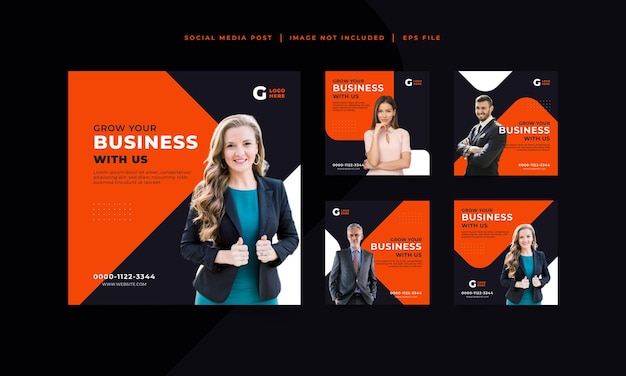 Vector business social media post template