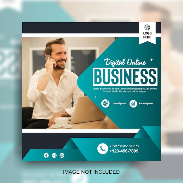 Business social media post template