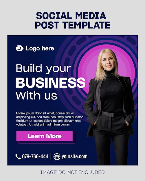 Business social media post template