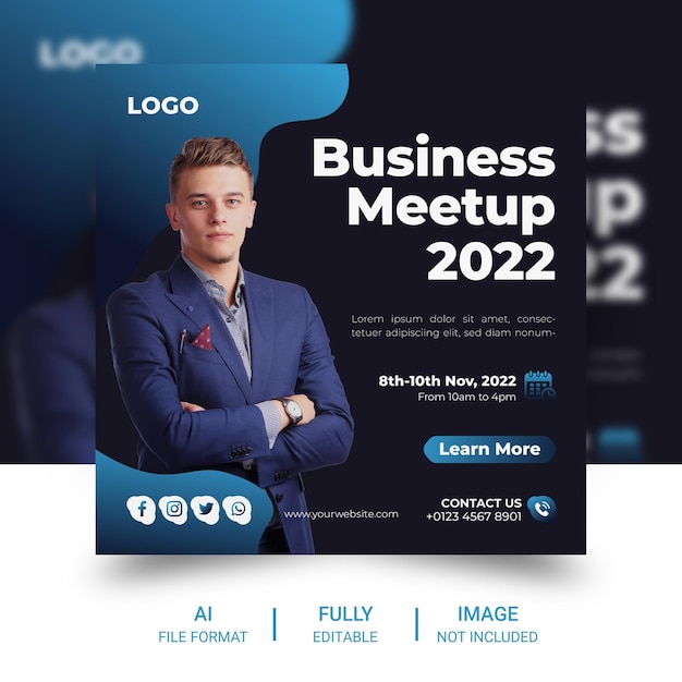 Vector business social media post