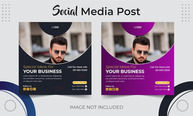 Vector business social media post