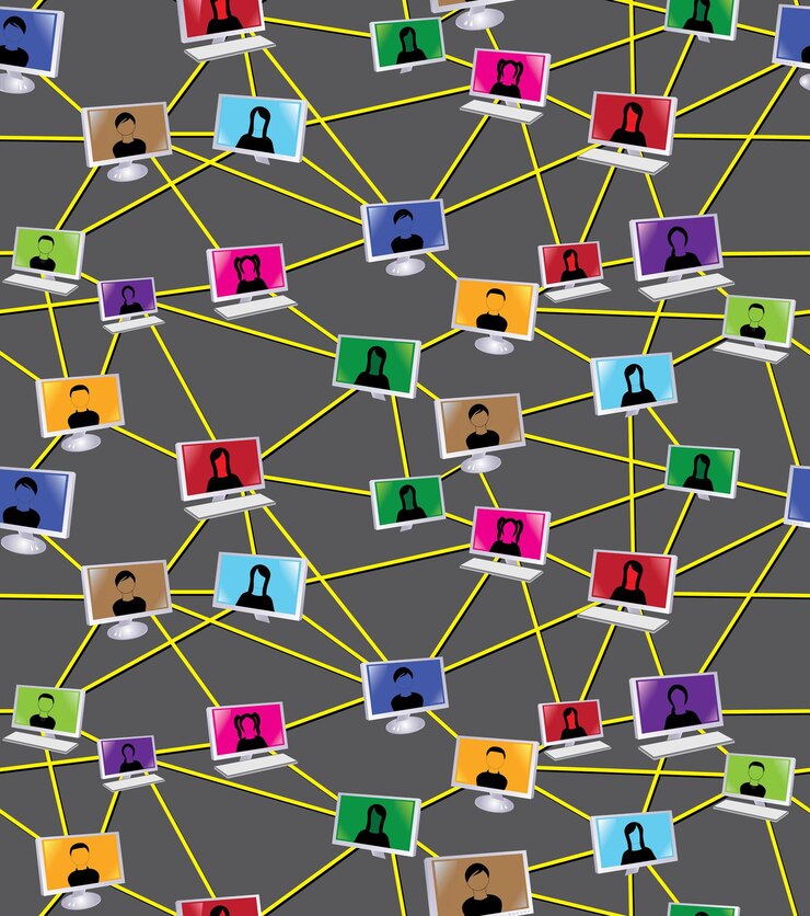 Vector business social people diagram