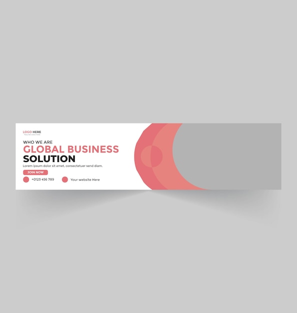 Business solution LinkedIn banner template