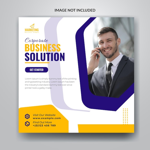 Business Solution social media and instagram post template