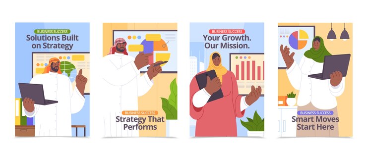 Vector business solutions for growth and smart moves