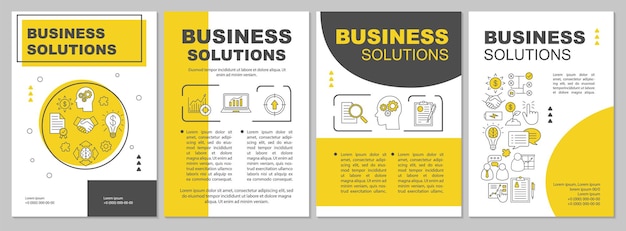 Vector business solutions and planning brochure template management flyer booklet leaflet print design business optimization vector page layouts for magazines annual reports advertising posters