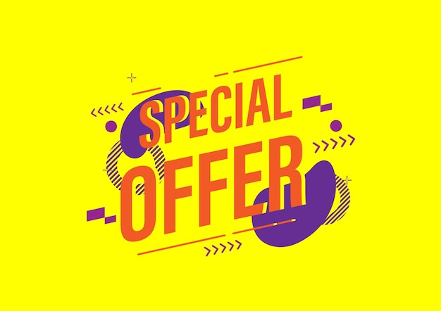 Vector business special offer banner design