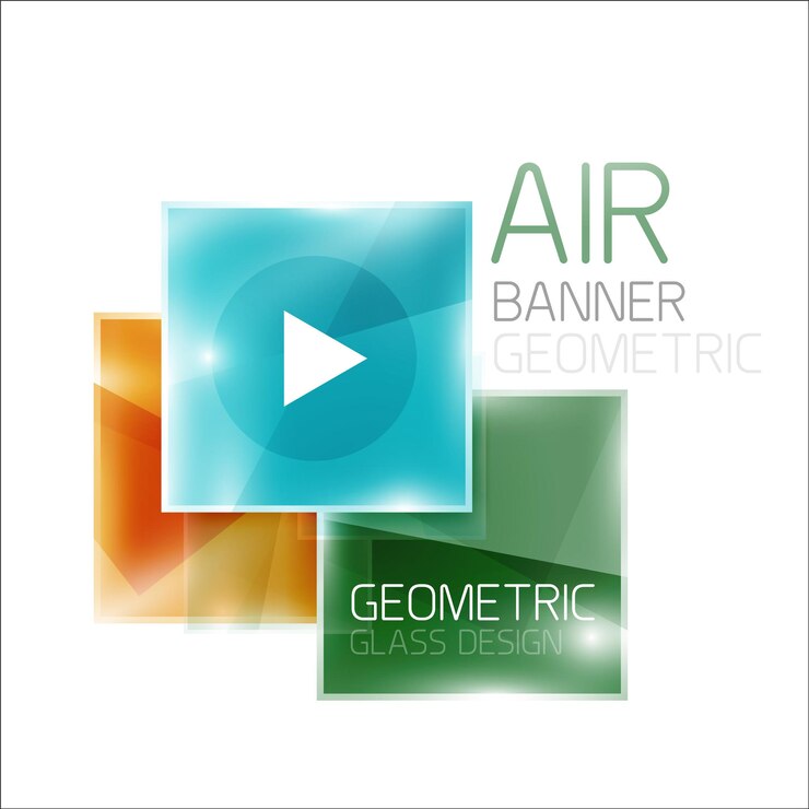 Vector business square geometric diagram