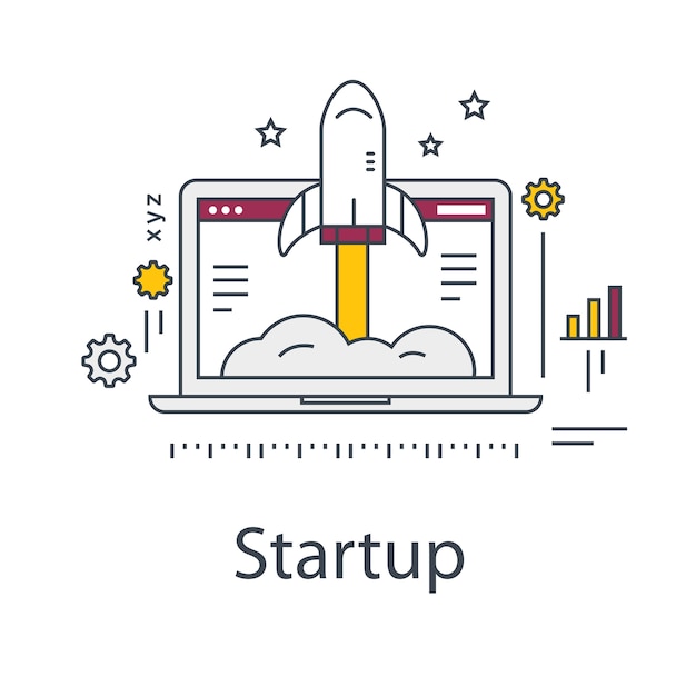 Vector business startup illustration.