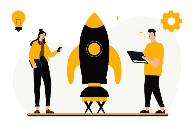 Business Startup Vector Illustration