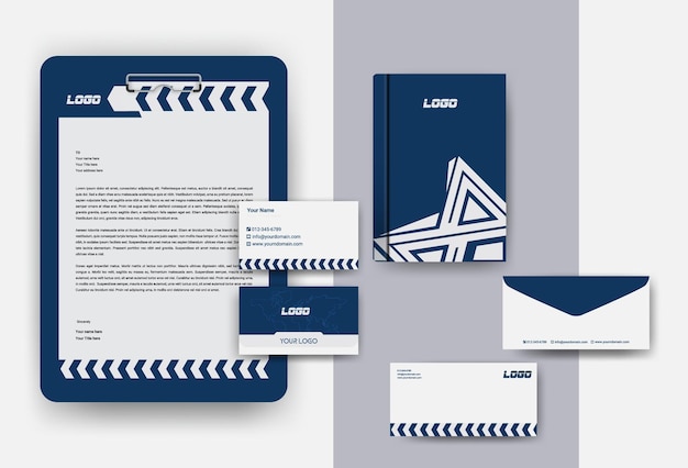 Business stationery design template