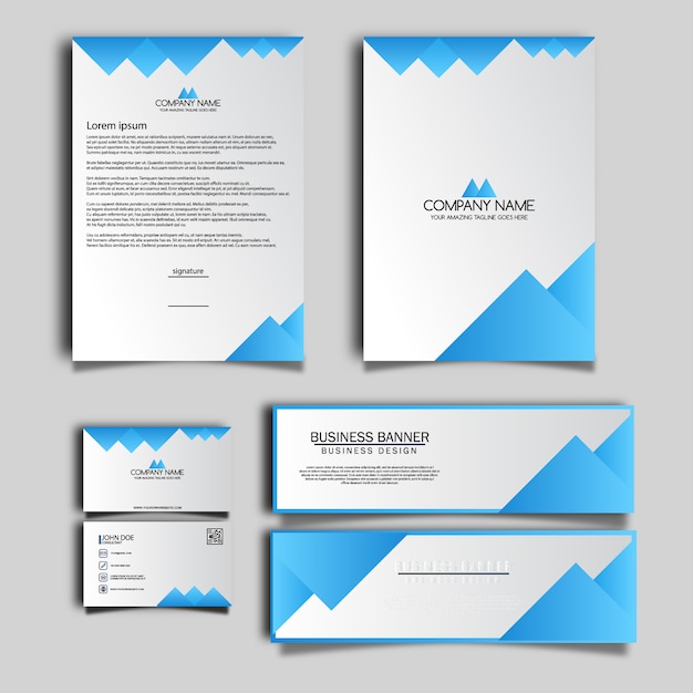 Vector business stationery design