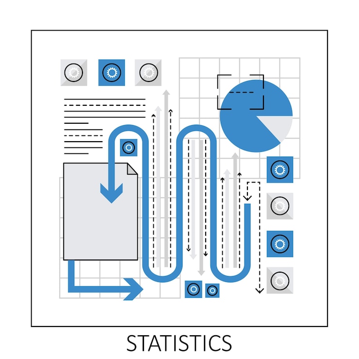 Vector business statistics report