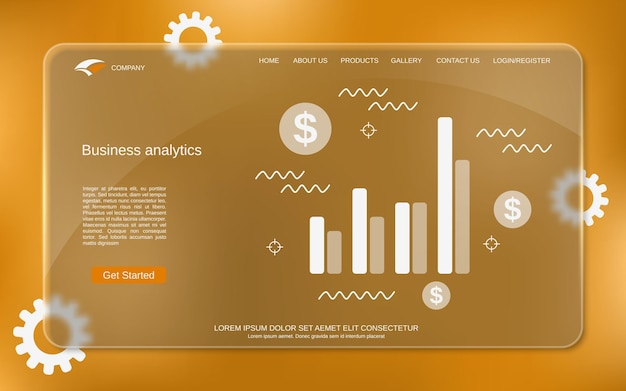 Business statistics vector concept illustration