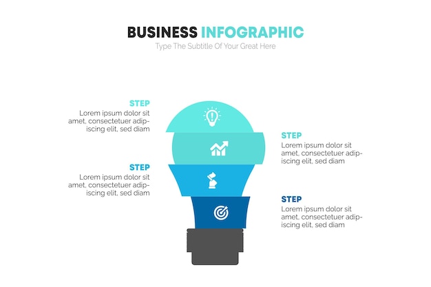 Business steps infographic design 5 steps